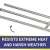 American Fire Glass 30 in x 6 in Stainless Steel H-Style Burner SS-H-30